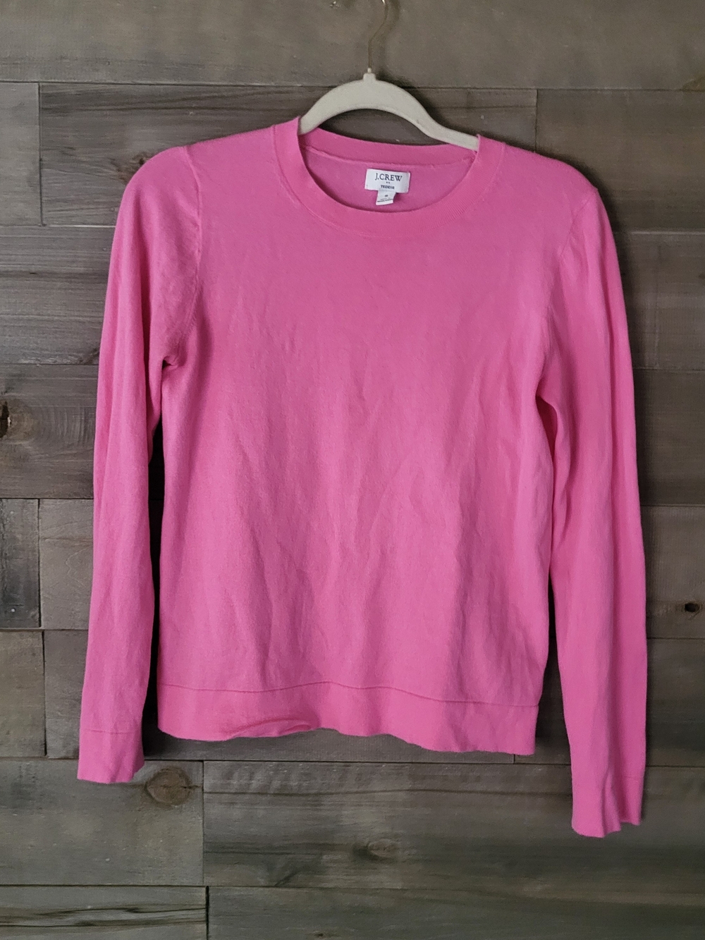 J. Crew Pink Teddie Sweater Size S Soft Fall Layering